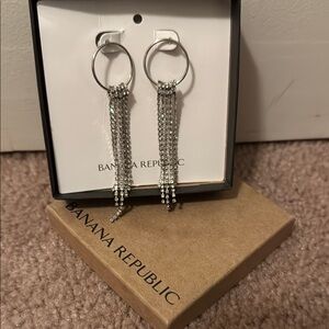 Banana Republic Silver Dangle Earrings